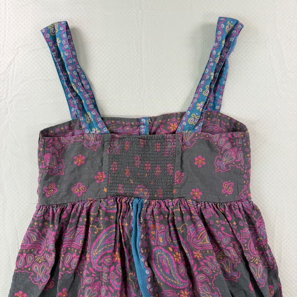 Natural Life Paisley Floral Maxi Dress Small Charcoal Pink Boho Button Front S - Picture 10 of 11
